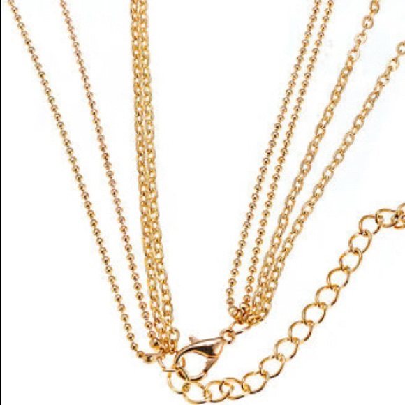 Crystal Teardrop Layered Necklace - Picture 6 of 6